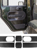 For 2007-2010 Jeep Wrangler JKU 4Doors Rear Door Decoration Sticker Trim Kit Carbon Fiber RT-TCZ