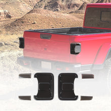 For Jeep Gladiator JT 2019+ Rear Taillight LED Lamp Cover Trim Guard Smoked Black