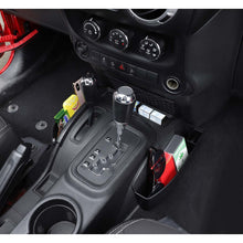 For 2011-2018 Jeep Wrangler JK JKU Gear Shift Console Storage Box Side Tray Organizer, Reserved USB Charger Extender Slot, Black RT-TCZ