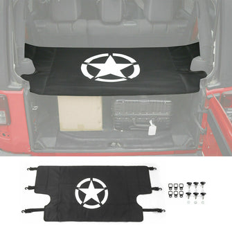 For Jeep Wrangler JK JKU 2007-2017 Rear Trunk Luggage Carrier Cover Shade Curtain Protect