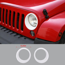 For 2007-2017 Jeep Wrangler JK JKU Headlight Cover Trim Bezels RT-TCZ
