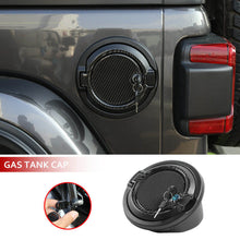 RT-TCZ Car Locking Door Gas Cap Tank Fuel Filler Cover With Keys For Jeep Wrangler JL JLU 2018+ Black Carbon Fiber