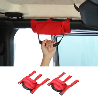 For Jeep Wrangler CJ YJ TJ JK JL &Gladiator JT Heavy Duty Roll Bar Grab Handles with Storage Bag RT-TCZ