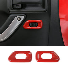 For 2010-2017 Jeep Wrangler JK Door Handle Lock Switch Button Cover Decoration Frame Trim ABS RT-TCZ