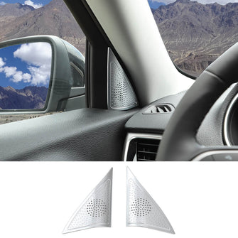 RT-TCZ 2X A Pillar Triangle Cover Trim Decoration For Jeep Cherokee 2014+ Sliver ABS