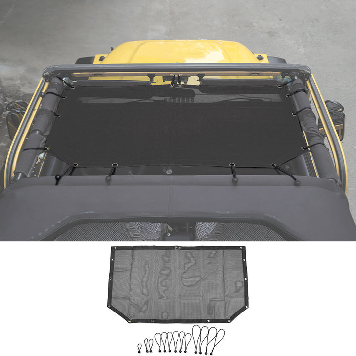 1997-2006 Jeep Accessory RT-TCZ Sunshade Mesh Bikini Top For Jeep Wrangler TJ 1997-2006 - UV Protection No-Drill Installation Jeep Sunroof Shade