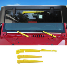 For 2007-2017 Jeep Wrangler JK Front & Rear Window Windshield Wiper Decor Cover Trim RT-TCZ