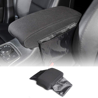 RT-TCZ Center Armrest Pad Cover with Storage Bag for Jeep Grand Cherokee 2011-2018
