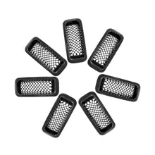 For 2011-2016 Jeep Patriot Front Grill Mesh Grille Inserts Cover Frame Trims Kit  ABS 7pcs RT-TCZ