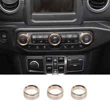 For 2018+ Jeep Wrangler JL JLU  & Gladiator JT Air Conditioner Switch Knob Cover Trim - Style B RT-TCZ