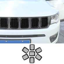 For 2017-2020 Jeep Compass 7pcs Front Grille Insert Mesh Cover Trim Bezels RT-TCZ