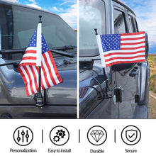 For Jeep Wrangler JK JL & Gladiator JT Engine Hood Corner Side Flag Mount, Flagpole Holder Bracket RT-TCZ