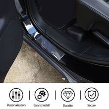 For 2011-2020 Jeep Grand Cherokee 4PC Car Door Sill Scuff Anti Scratch Sticker Soft Carbon Fiber RT-TCZ