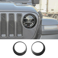 For 2018-2023 Jeep Wrangler JL & Gladiator JT Front Headlight Lamp Cover Trim Ring RT-TCZ