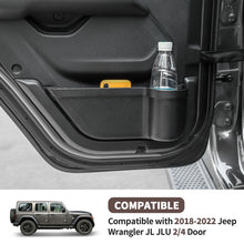 For Jeep Wrangler JL 2018+ 4Door Front & Rear Door Pocket Storage Box Organizer