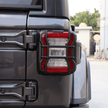 RT-TCZ Rear Tail Light Guards Led Rear Light Cover Black Protector for Jeep Wrangler JL JLU 2018+