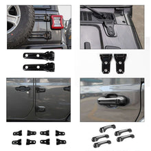 For 2018+ Jeep Wrangler JL 17x Door Handle/Hood Hinge/Spare Tire Bracket Trim Cover RT-TCZ