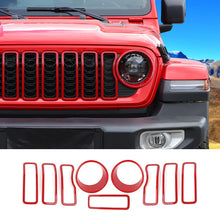 RT-TCZ Grill Insert+Front Headlight Cover Trim For Jeep Wrangler JL/Gladiator JT 2024+ Mesh Grille Accessories