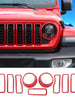 For 2024+ Jeep Wrangler JL/Gladiator JT Grille Insert+Front Headlight Cover Trim RT-TCZ