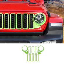 For 2024+ Jeep Wrangler JL/Gladiator JT Grille Insert+Front Headlight Cover+Center Mesh Trim Piece RT-TCZ