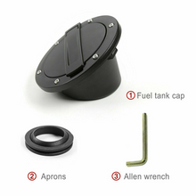For 2007-2018 Jeep Wrangler JK JKU Door Gas Tank Cap Cover Fuel Filler Door Trim Black RT-TCZ