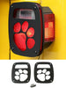 Fit for Jeep Wrangler TJ 1997-06 Black Rear Tail Light Guard Taillight Cover Paw