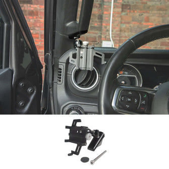 For 2018-2023 Jeep Wrangler JL JLU & Gladiator JT Grab Handle Cell Phone Holder Adjustable Anti-Shake Stabilizer Phone Mount RT-TCZ