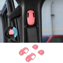 For 2018+ Jeep Wrangler JL JLU 4Pcs Carbon Fiber Seat Belt Buckle Decoration Trim Cover Kit RT-TCZ