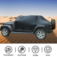 For 2018+ Jeep Wrangler JL JLU 4Door Car Rain Sunshade Half Cover UV Protection