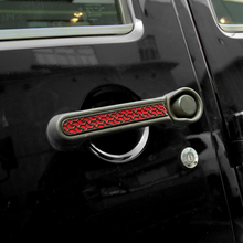 RT-TCZ Exterior Door Grab Handle Insert Trim For 2007-2018 Jeep Wrangler JK, Texture