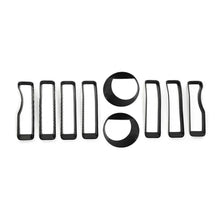 For 2018-2023 Jeep Wrangler JL JLU & Gladiator JT Front Grille Inserts & Angry Eyes Headlight Cover Trim RT-TCZ