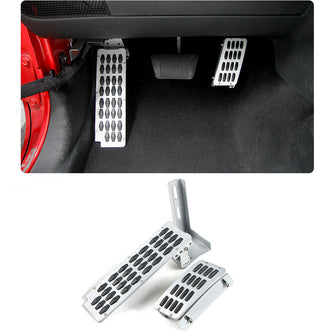 For Jeep Wrangler JK 2007-17 Throttle Gas & Left Foot Rest Pedal Kick Panel Kit RT-TCZ