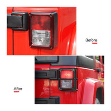 For 2007-2017 Jeep Wrangler JK JKU 2x Black Rear Tail Light Guard Lamp Cover Trim RT-TCZ