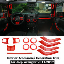 For Jeep Wrangler JK 2011-2017 JKU Interior Decor Trim Cover Kit