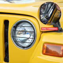 For 1997-06 Jeep Wrangler TJ Headlight Cover Front Lights Protector Guard Black RT-TCZ