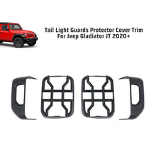 RT-TCZ Exterior Taillight Rear Lamp Protection Cover Trim For Gladiator JT 2020+ Black