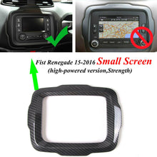 RT-TCZ Navigation GPS Screen Frame Decor Cover for Jeep Renegade 2015-2017 Carbon Fiber