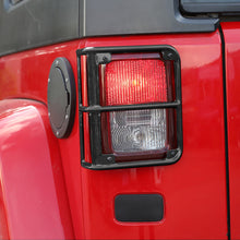 RT-TCZ 2x Black Rear Tail Light Guard Lamp Cover Trim for Jeep Wrangler JK JKU 2007-17