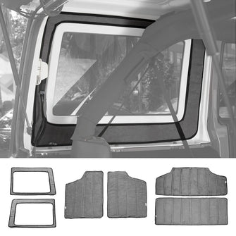 For Jeep Wrangler JK 12-17 Hardtop & Tailgate Window Headliner Heat Sound Insulation