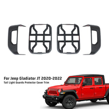 RT-TCZ Exterior Taillight Rear Lamp Protection Cover Trim For Gladiator JT 2020+ Black