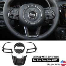 RT-TCZ 4x Steering Wheel Frame Trim Decor Cover For Jeep Renegade 2015+ & Compass 2017+