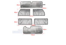 For 2007-2017 Jeep Wrangler JK 2-Door Window Sunshade Visors Full Set UV Block Cover×6 RT-TCZ