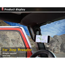 RT-TCZ 3 x Front Top Grab Handles Solid Grip With Phone Holder For Jeep Wrangler JK 07-17