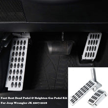 RT-TCZ Throttle Gas & Left Foot Rest Pedal Kick Panel Kit for Jeep Wrangler JK 2007-17