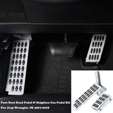 For Jeep Wrangler JK 2007-17 Throttle Gas & Left Foot Rest Pedal Kick Panel Kit RT-TCZ