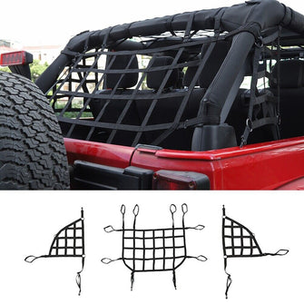 For 2007-2017 Jeep Wrangler JKU 4 Door Car Cargo Net Kit Cover RT-TCZ