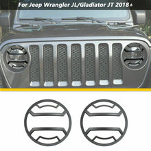 For Jeep Wrangler JL JLU 2018+, Gladiator JT 2020+ Front Headlight Guard Cover Lamp Trim（Not suitable for 4xe）