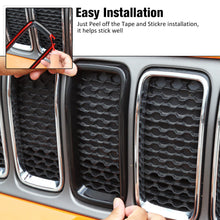 For 2019+ Jeep Renegade Front Grill Inserts & Headlight Bezels Cover Trim (Black) RT-TCZ