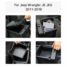 For Jeep Wrangler JK JKU 2011-2017 Car Center Console Armrest Storage Box Organizer Black