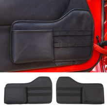 RT-TCZ Front Door Storage Bags for 2011-2018 Jeep Wrangler JK JKU Door Net Pockets Replacement Black 4PCS